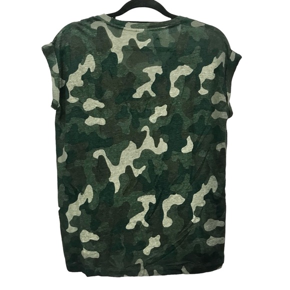 100% Linen Tee Camo Pattern ladies XS - Picture 3 of 6